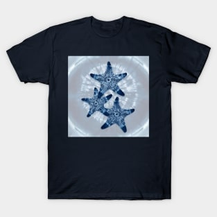 Sea Star Mandala Indigo Blue Tie Dye T-Shirt